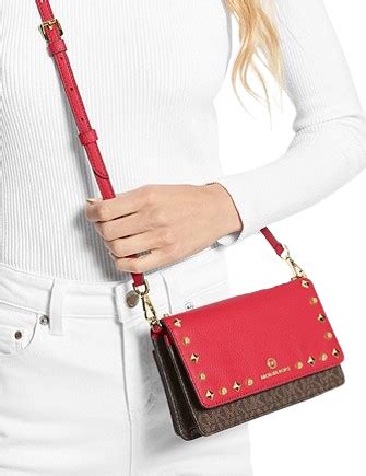 michael kors jet set stud|Jet Set Small Studded Logo Smartphone Crossbody Bag.